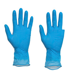surgical gloves on white background