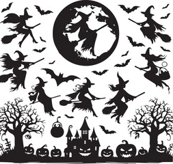 Halloween Silhouettes Icons