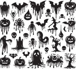 Halloween Silhouettes Icons