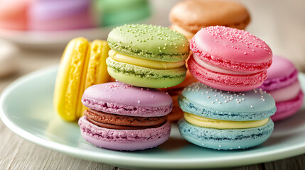 colorful macaroons sweets
