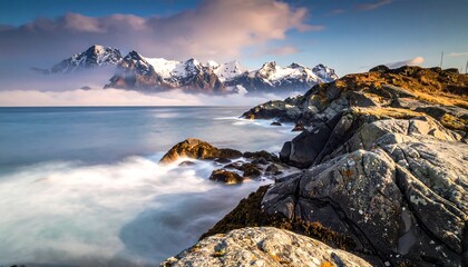 Dramatic coastal landscape at dawn