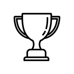Line art drawing of a trophy cup.
