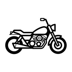Fototapeta premium Line art drawing of a classic motorcycle.