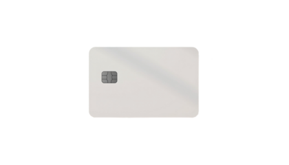 White credit card, chip, plastic, isolated, blank, minimal design, financial concept
