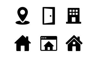 Simple home icons collection for design projects and app interfaces