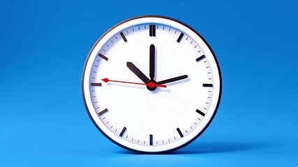 Time management concepts countdown deadline clean minimalist clock animation ai-generated video. Stunning 3d animated clock timelapse seamless loop for business presentations ai-generated video. - Powered by Adobe