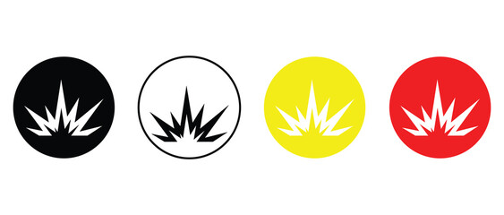 Set of explosions icon  vector eps10.