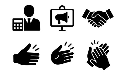 Obraz premium Business icons for communication and teamwork design