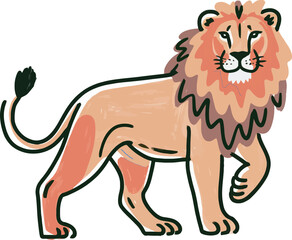 Obraz premium lion vector illustration Vector Illustrator Artwork Digital Painting