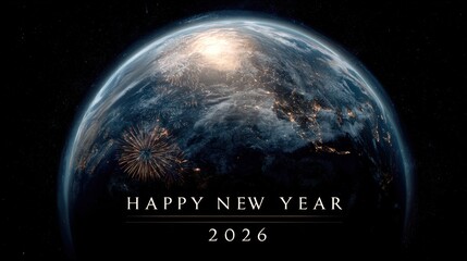 Earth from space, Happy New Year 2026