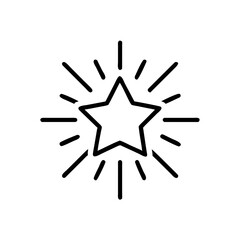 Star icon with rays symbolizing mental health and mindfulness apps  
