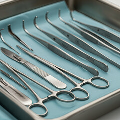 sterilization tray on white background