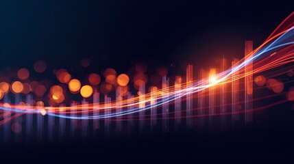 A futuristic financial trading board glowing with interactive graphs algorithms calculating in real time candlestick charts and predictive curves illuminating the digital ... See More