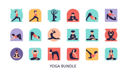 Yoga Poses Collection - Diverse Asanas for Wellness and Flexibility.