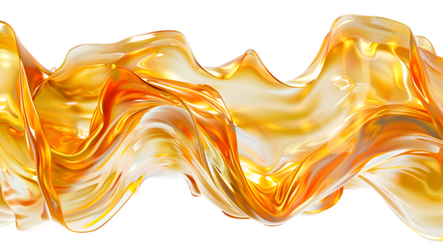 Premium quality visual of ultra-realistic abstract digital artwork of a flowing wave-like liquid pattern, dynamic serpentine motion from left to Isolated to Transparent Background