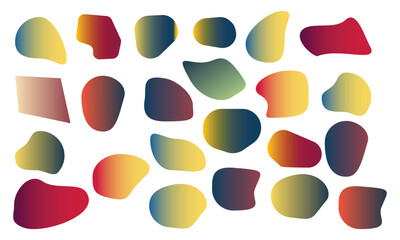 Abstract Gradient Shapes Collection Warm Cool Tones 2