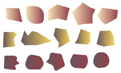Abstract Shapes Gradient Colors Red Yellow Brown Geometric Forms