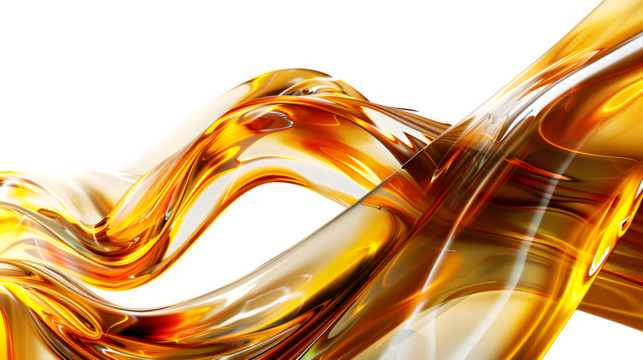 Professional studio image of ultra-realistic abstract digital artwork of a flowing wave-like liquid pattern, dynamic serpentine motion from left Isolated to Transparent Background - Powered by Adobe