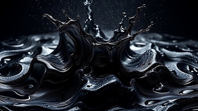 A mesmerizing material that is both flowing liquid and shimmering solid, contained within a force field.