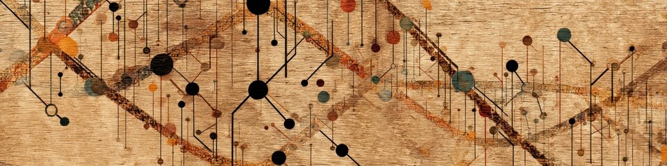 Abstract Pattern on Wood Texture