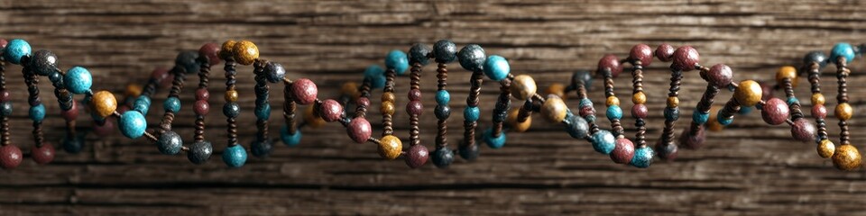 Colorful DNA Strand Model