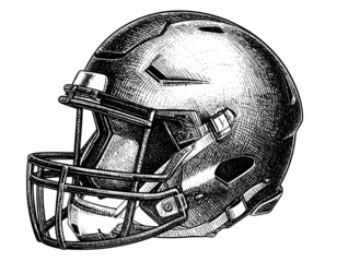 football helmet isolated on black