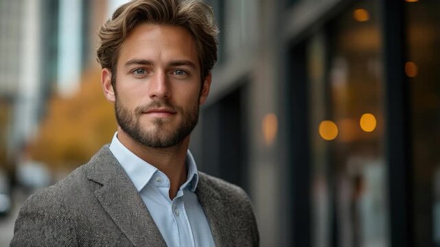 A close-up shot of a man dressed in formal attire, suitable for business or professional occasions