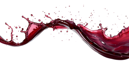 High resolution stock photo showing ultra-realistic high-contrast capture of a dynamic red wine splash, isolated on , no shadows, crisp high-key Isolated to Transparent Background
