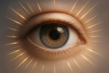 Radiant Brown Eye – Vision and Awareness in Detail