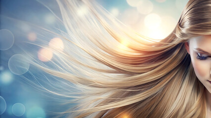Golden Hair Fantasy Portrait  Dreamlike Beauty in Motion