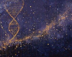 Cosmic DNA Structure Art