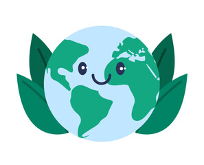 Save the planet concept. Caring for nature, environmental problems and environmental protection. Happy Earth Day. Flat vector illustration.