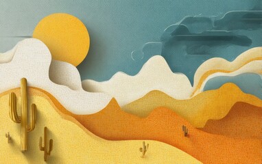 Abstract Desert Landscape Art