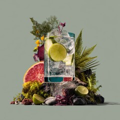 Refreshing Citrus Drink Display