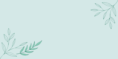 Elegant light blue background with delicate floral accents, perfect for invitations and creative projects with a serene touch