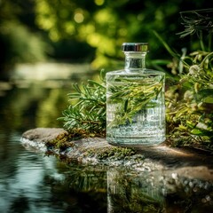 Fresh Herbal Essence in Glass