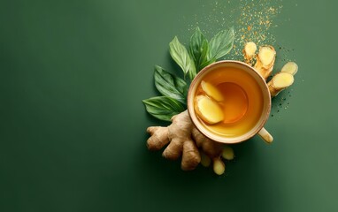 Ginger Tea with Fresh Roots