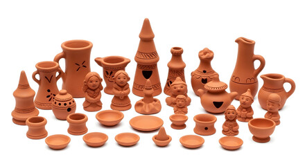 chess pieces isolated on white