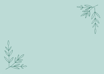 Serene light blue background with subtle botanical accents, ideal for elegant designs and creative projects with a calming aesthetic