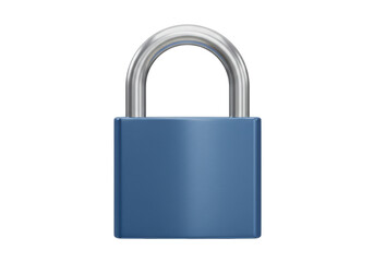 Isolated padlock with metallic shackle offers security from theft, private property protection