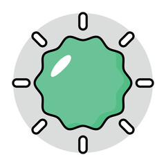 User interface colored outline icons