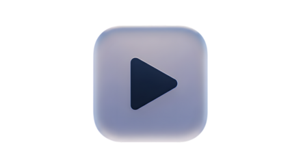 Glossy 3D play button icon 