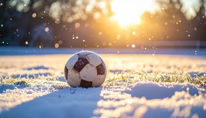 Snowy Field Football
