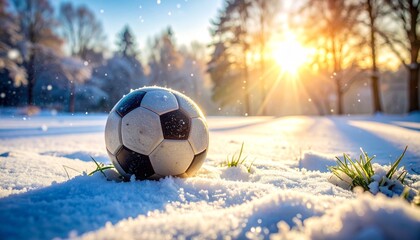 Snowy Field Football