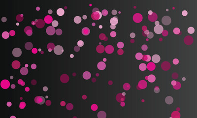 Pink Magenta Bokeh Circles on Dark Gray Background