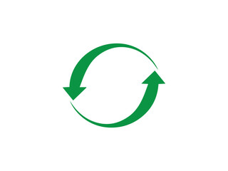 Circled arrow or recycled arrow icon and illustration vector design 