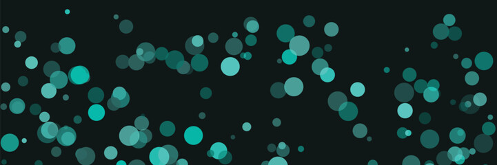 Teal Green Bokeh Circles on Dark Background Abstract Texture