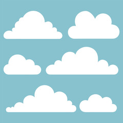 Fototapeta premium Clouds isolated on white background