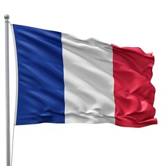 Obraz premium French Flag Waving in the Wind.