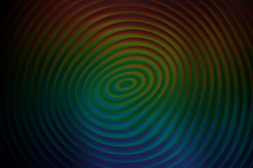 Abstract concentric circles with rainbow gradient, creating a mesmerizing pattern that evokes a sense of depth and movement in dark background